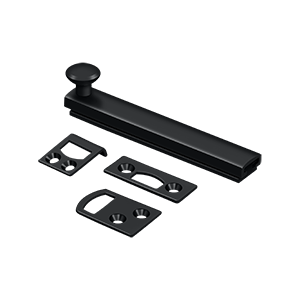 Deltana 4" Heavy Duty Concealed Scew Surface Bolt in Flat Black finish