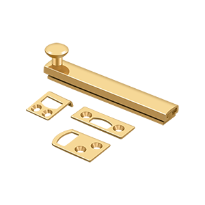 Deltana 4" Heavy Duty Concealed Scew Surface Bolt in PVD Polished Brass finish