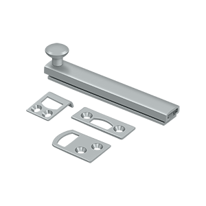 Deltana 4" Heavy Duty Concealed Scew Surface Bolt in Satin Chrome finish