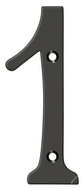Deltana-4" House Number, Solid Brass, No. 1-Oil Rubbed Bronze-Coastal Hardware Store