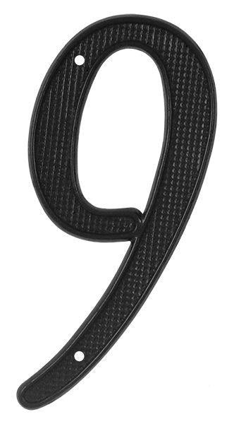 Deltana 4" House Number, Zinc Die-Cast, No. 9 in Paint Black finish