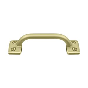 Deltana 4" Overall Pull in Unlacquered Brass finish