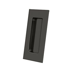 Deltana 4" Rectangular Flush Pull in Oil Rubbed Bronze finish