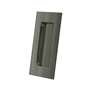 Deltana 4" Rectangular Flush Pull in Pewter finish