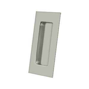 Deltana 4" Rectangular Flush Pull in Satin Nickel finish