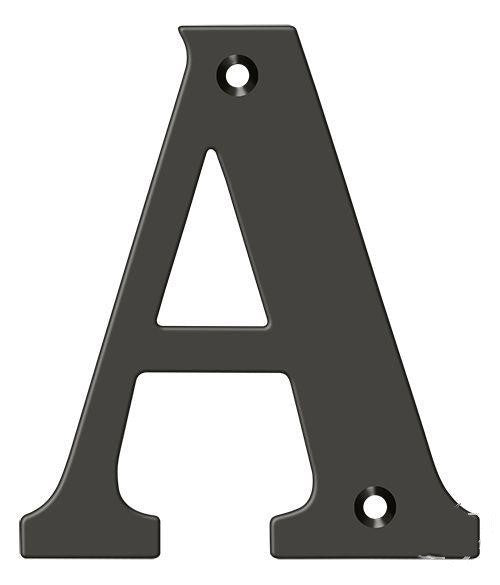 Deltana-4" Residential Letter A-Oil Rubbed Bronze-Coastal Hardware Store