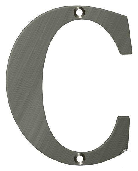 Deltana 4" Residential Letter C in Antique Nickel finish
