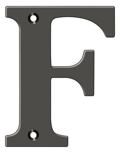 Deltana 4" Residential Letter F in Oil Rubbed Bronze finish