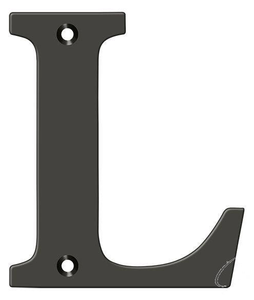 Deltana 4" Residential Letter L in Oil Rubbed Bronze finish