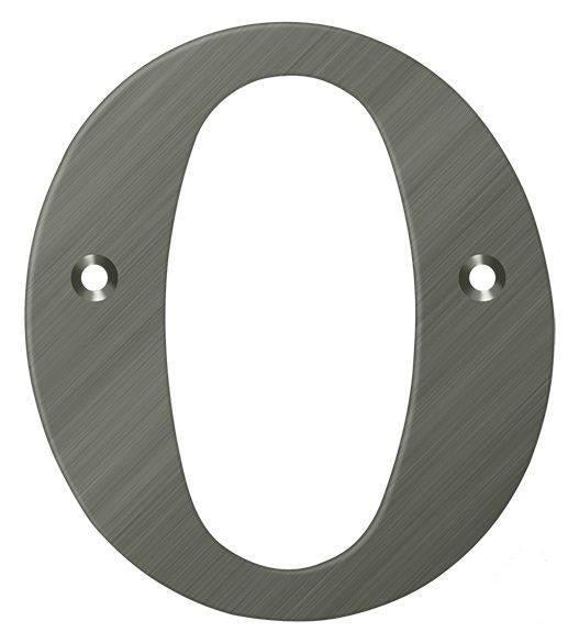 Deltana 4" Residential Letter O in Antique Nickel finish