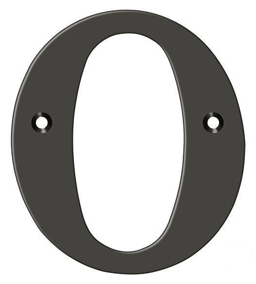 Deltana 4" Residential Letter O in Oil Rubbed Bronze finish