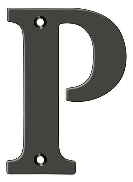 Deltana 4" Residential Letter P in Oil Rubbed Bronze finish