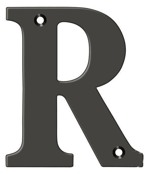 Deltana 4" Residential Letter R in Oil Rubbed Bronze finish