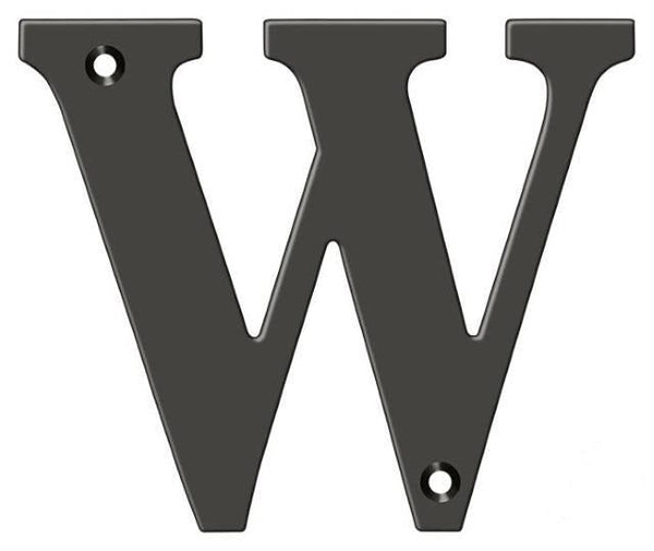 Deltana 4" Residential Letter W in Oil Rubbed Bronze finish