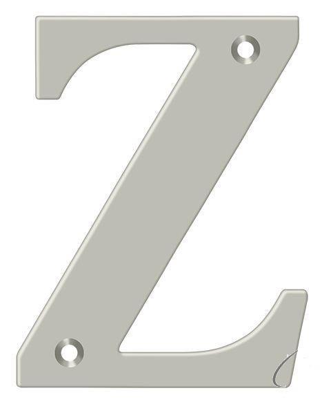 Deltana 4" Residential Letter Z in Satin Nickel finish