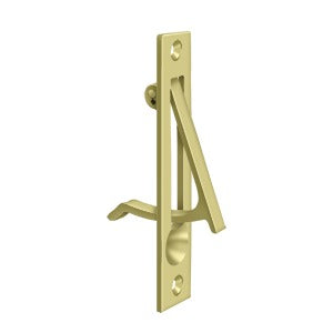 Deltana 4" Sliding Pocket Door Edge Pull in Polished Brass finish