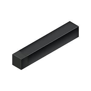 Deltana-4" Solid Brass Modern Square Baseboard Bumper-Flat Black-Coastal Hardware Store