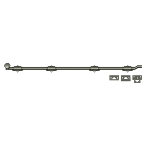 Deltana 42" Heavy Duty Offset Surface Bolt in Pewter finish