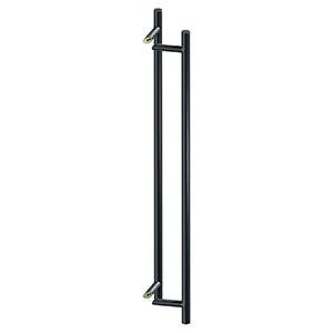 Deltana 48" Back-to-Back Round Offset Pulls in Flat Black finish