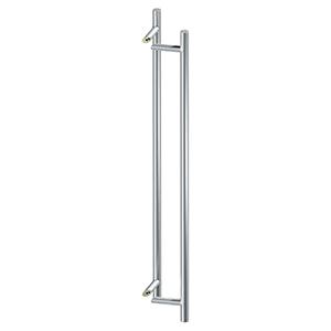 Deltana 48" Back-to-Back Round Offset Pulls in Satin Stainless Steel finish