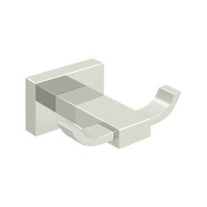 Deltana 55D Modern Series Double Robe Hook in Lifetime Polished Nickel finish