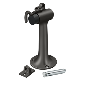 Deltana 6" Heavy Duty Floor Mount Bumper with Hook and Eye in Oil Rubbed Bronze finish