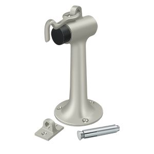 Deltana 6" Heavy Duty Floor Mount Bumper with Hook and Eye in Satin Nickel finish