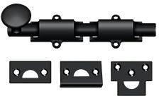 Deltana 6" Heavy Duty Surface Bolt in Flat Black finish