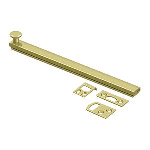 Deltana 8" Heavy Duty Concealed Screw Surface Bolt in Polished Brass finish