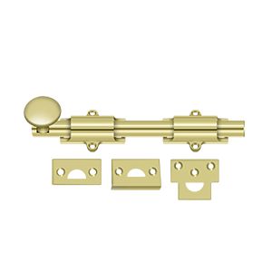 Deltana 8" Heavy Duty Surface Bolt in Polished Brass finish