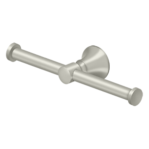 Deltana 88 Contemporary Series Double Post Toilet Paper Holder in Satin Nickel finish