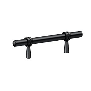 Deltana Adjustable Pull, 4 3/4" in Flat Black finish