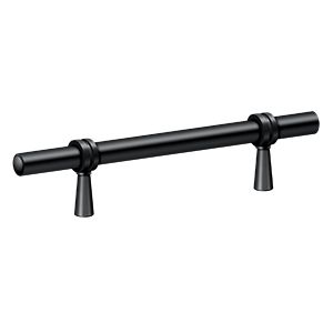 Deltana Adjustable Pull, 6 1/2" in Flat Black finish