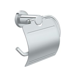 Deltana BBN: Modern Value Series Single Post Toilet Paper Holder with Cover in Polished Chrome finish