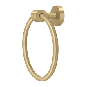 Deltana BBS Modern Series 6 1/2" Towel Ring in Satin Brass finish