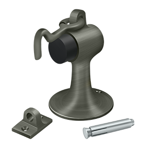Deltana-Cement Floor Mount Bumper with Hook and Eye-Pewter-Coastal Hardware Store