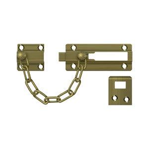 Deltana-Chain Door Guard / Doorbolt-Antique Brass-Coastal Hardware Store