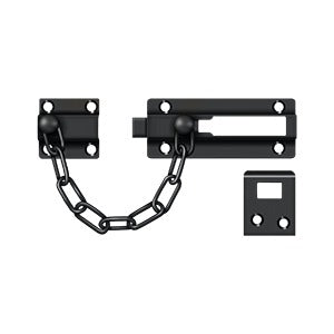 Deltana-Chain Door Guard / Doorbolt-Flat Black-Coastal Hardware Store