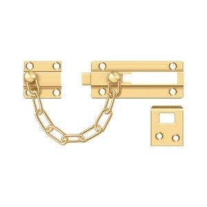 Deltana-Chain Door Guard / Doorbolt-PVD Polished Brass-Coastal Hardware Store
