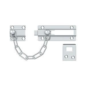 Deltana-Chain Door Guard / Doorbolt-Polished Chrome-Coastal Hardware Store