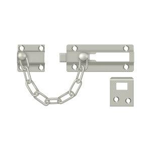 Deltana-Chain Door Guard / Doorbolt-Satin Nickel-Coastal Hardware Store