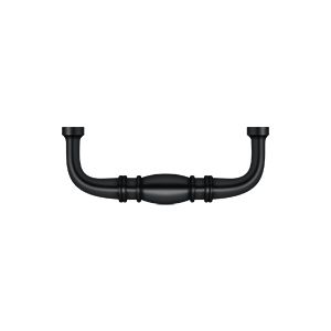 Deltana Colonial Wire Pull, 3" C-to-C in Flat Black finish