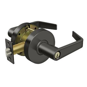 Deltana Commercial Classroom Standard Grade 2 Clarendon Lever with Cylinder in Oil Rubbed Bronze finish