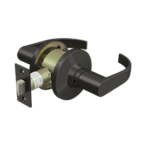 Deltana Commercial Light Duty Grade 2 Curved Passage Lever in Oil Rubbed Bronze finish