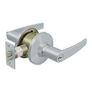 Deltana Commercial Light Duty Grade 2 Straight Entry Lever in Satin Chrome finish