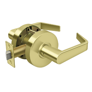 Deltana Commercial Passage Standard Grade 2 Clarendon Lever in Polished Brass finish