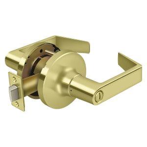 Deltana Commercial Privacy Grade 1 Clarendon Lever in Polished Brass finish
