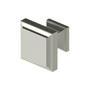 Deltana Decorative Square Knob in Lifetime Polished Nickel finish