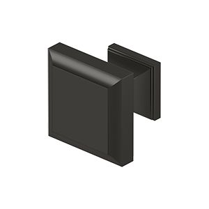 Deltana Decorative Square Knob in Oil Rubbed Bronze finish