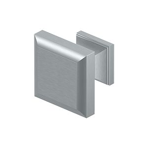 Deltana Decorative Square Knob in Satin Chrome finish